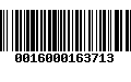 Código de Barras 0016000163713