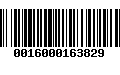 Código de Barras 0016000163829