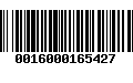 Código de Barras 0016000165427