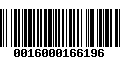 Código de Barras 0016000166196