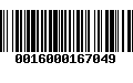 Código de Barras 0016000167049