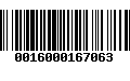 Código de Barras 0016000167063