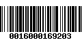 Código de Barras 0016000169203