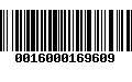 Código de Barras 0016000169609