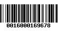 Código de Barras 0016000169678