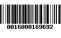 Código de Barras 0016000169692