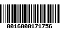 Código de Barras 0016000171756