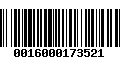 Código de Barras 0016000173521