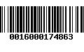 Código de Barras 0016000174863