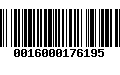 Código de Barras 0016000176195