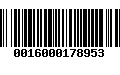 Código de Barras 0016000178953