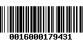 Código de Barras 0016000179431