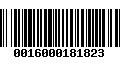 Código de Barras 0016000181823