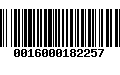 Código de Barras 0016000182257