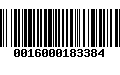 Código de Barras 0016000183384