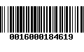 Código de Barras 0016000184619