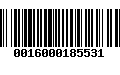 Código de Barras 0016000185531