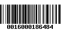 Código de Barras 0016000186484