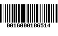 Código de Barras 0016000186514