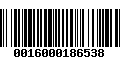 Código de Barras 0016000186538