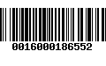 Código de Barras 0016000186552