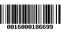 Código de Barras 0016000186699