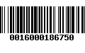 Código de Barras 0016000186750