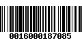 Código de Barras 0016000187085