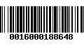 Código de Barras 0016000188648