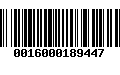 Código de Barras 0016000189447