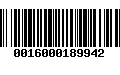 Código de Barras 0016000189942