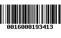 Código de Barras 0016000193413