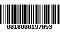 Código de Barras 0016000197053