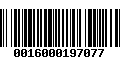 Código de Barras 0016000197077