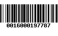 Código de Barras 0016000197787