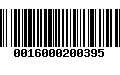 Código de Barras 0016000200395