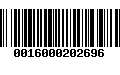 Código de Barras 0016000202696