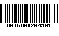 Código de Barras 0016000204591