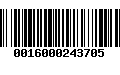 Código de Barras 0016000243705