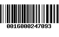 Código de Barras 0016000247093