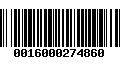 Código de Barras 0016000274860