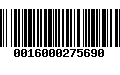 Código de Barras 0016000275690