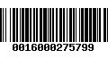 Código de Barras 0016000275799