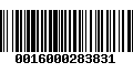 Código de Barras 0016000283831