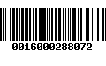 Código de Barras 0016000288072