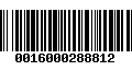 Código de Barras 0016000288812