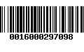 Código de Barras 0016000297098