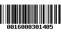 Código de Barras 0016000301405