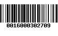 Código de Barras 0016000302709