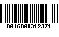 Código de Barras 0016000312371